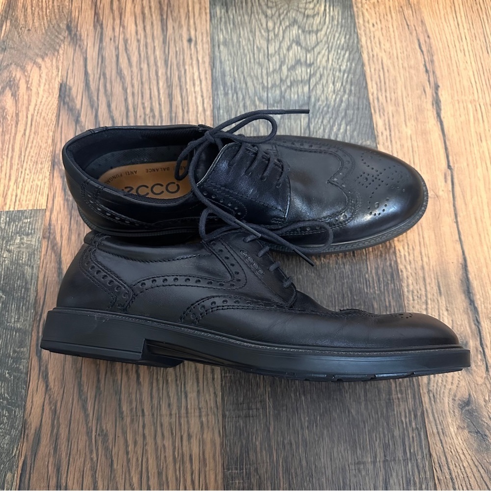 Ecco Metropole London Wingtip Oxford Derby Shoe size 42 Black - Picture 5 of 7